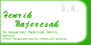 henrik majercsak business card